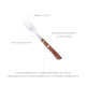 Tenedor Montana Chuletero Acero Inoxidable 9 cm. Mango Madera (Blister 3 Piezas)