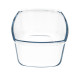 Fuente Cristal Para Horno, 1.5 Litros, Molde Especial Reposteria, 27x14x7 cm.