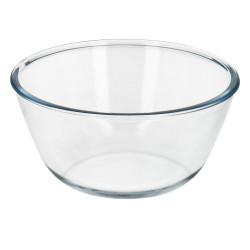 Bol De Cristal, Ideal Para Mezclas. 2.0 Litros. Libre BPA, Cristal De Borosilicato.Ensaladas, Postres, Cocina, Resposteria
