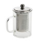 Taza Infusiones De Cristal 350 ml. Con Filtro Infusor De Acero Inoxidable
