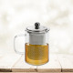 Taza Infusiones De Cristal 350 ml. Con Filtro Infusor De Acero Inoxidable