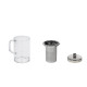 Taza Infusiones De Cristal 350 ml. Con Filtro Infusor De Acero Inoxidable