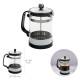 Cafetera Francesa De Cristal Y Acero Inoxidable, Con Embolo,  Capacidad De 800 ml