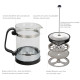 Cafetera Francesa De Cristal Y Acero Inoxidable, Con Embolo,  Capacidad De 800 ml