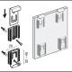 Grapa Espejo Graduable Inoxidable 25x30  Juego 4 piezas