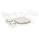 Cesta Bajo Estante Colgante Blanca 39x25x11cm.