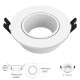Aro Foco Empotrable Regulable Con Portalamparas Para Bombillas GU10 Ø 90 x 29 mm. Bombilla encastrada. Pack de 3 unidades