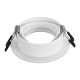 Aro Foco Empotrable Regulable Con Portalamparas Para Bombillas GU10 Ø 90 x 25 mm. Bombilla vista. Pack de 3 unidades
