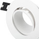 Aro Foco Empotrable Regulable Con Portalamparas Para Bombillas GU10 Ø 90 x 25 mm. Bombilla vista. Pack de 3 unidades