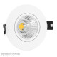 Aro Foco Empotrable Regulable Con Portalamparas Para Bombillas GU10 Ø 90 x 25 mm. Bombilla vista. Pack de 3 unidades