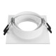 Aro Foco Empotrable Regulable Con Portalamparas Para Bombillas GU10. 93 x 93 x 25 mm. Bombilla vista. Pack de 3 unidades