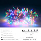 Guirnalda Luces Navidad 300 Leds Color Multicolor. Luz Navidad Interiores y Exteriores Ip44. Cable Transparente.