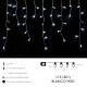 Guirnalda Luces Navidad Cortina 3x1 Metros 115 Leds Blanco Frio. Luz Navidad Interiores y Exteriores Ip44. Cable Transparente.