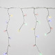 Guirnalda Luces Navidad Cortina 3x1 Metros 115 Leds Multicolor. Luz Navidad Interiores y Exteriores Ip44. Cable Transparente.