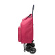 Carro De La Compra 4 Ruedas Burdeos 45 Litros Carrito De La Compra Poliester 1650D Con Bolsa Térmica Refrigeración