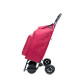 Carro De La Compra 4 Ruedas Burdeos 45 Litros Carrito De La Compra Poliester 1650D Con Bolsa Térmica Refrigeración
