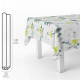 Mantel Hule Rectangular Accesorios Cocina. Impermeable Antimanchas PVC 140 cm x 20 metros. Rollo Recortable. Interior y Exterior