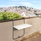 Mesa Plegable Colgante Para Balcones / Terrazas 36x60 cm. Altura Regulable