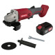 Amoladora A Bateria Litio 20 V. Bateria 3.0 Ah 8.500 R.P.M. Disco Ø 115 mm. Incluye Bateria y Maletin