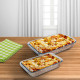 Set 2 Fuentes Horno Cristal Borosilicato Rectangulares 1 y 1.6 L. Ideal Meclas, Ensaladas, Postres, Cocina, Resposteria.No BPA