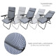 Silla Playa Acolchada, Estructura Acero Reclinable 5 Posiciones, Silla Multiposición, Silla Con Reposabrazos
