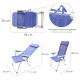 Silla Playa Estructura Aluminio, Reclinable 5 Posiciones, Silla Multiposición, Silla Con Reposabrazos