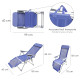 Silla Playa Estructura Aluminio, Reclinable 5 Posiciones Con Reposapies, Silla Multiposición, Silla Con Reposabrazos