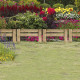 Bordura madera 2,8x15/30 (Alt.) cm. Longitud 50 cm.. Bordo madera, Rollborder madera. MaderaTratada, Valla Delimitador Jardin