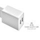 Cargador USB Dos Tomas 2.1 Amperios. 5 V. Adaptador Enchufe USB Cargador USB de Pared, Android, Iphone, Smartphones, Tablets.