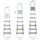 Escalera Doméstica Aluminio Profesional 6 Peldaños 12 cm Grosor.