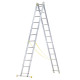 Escalera Aluminio 2 Tramos 12+12 Peldaños. Plegable, Antideslizante, Resistente