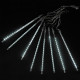 Guiernalda Luces Navidad Led Lluvia 3 m.x 30 cm. 288 Leds Luz Blanco Frio Uso Interior / Exerior Ip44  Cable Transparente.