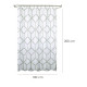 Cortina Ducha Tela Geometria 180 x 200 cm. Cortina baño, Cortina Tela Impermeable Con Anillas