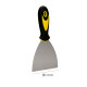 Espatula Acero Inoxidable Ancho 80 mm. Con Mango de Goma Ergonomico, Espatula Pintor, Espatula Masilla, Paletina, Paleta Rascar