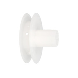 Disco Plastico Compacto Para Persianas. Rodamieto 120x40 mm. Para cintas hasta 20 mm.