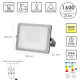 Foco Led Plano Potencia 20 Watt. 1600 Lumenes. Luz blanca 4000ºK Protección IP65. Cuerpo Aluminio. Foco Exteriores / Interiores