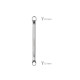 Llave Estrella Acodada Plus Acero Cromo Vanadio 12x13 DIN 838. Llave Doble Boca Acodada, Llave Fija Estrella Acodada