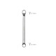 Llave Estrella Acodada Plus Acero Cromo Vanadio 16x17 DIN 838. Llave Doble Boca Acodada, Llave Fija Estrella Acodada