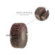 Abanico Lija Grano 60 Medida Ø 60 x 30 mm. Disco Abrasivo Laminas, Ruedas Mil Hojas, Ruedas Abrasiva