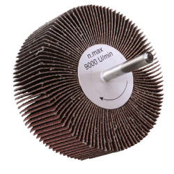 Abanico Lija Grano 40 Medida Ø 80 x 40 mm. Disco Abrasivo Laminas, Ruedas Mil Hojas, Ruedas Abrasiva