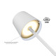 Lampara LED De Mesa Con Luz Regulable y Bateria Recargable Color Blanco, Lampara Mesa Jardin, Lampara Decoración