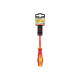 Destornillador Plano Aislado Certificado VDE 1.000 V. Medida 0,6x Ø 3,0 x 100 mm. Destornillador Seguridad Electricista