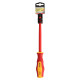 Destornillador Plano Aislado Certificado VDE 1.000 V. Medida 1,6x Ø 8,0 x 175 mm. Destornillador Seguridad Electricista