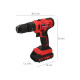 Taladro Atornillador 20 V. Con 2 Velocidades y Percutor. Bateria 20 Ah. Par Apriete 35 Nm.