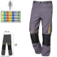 Pantalones Largos DeTrabajo, Multibolsillos, Resistentes, Rodilla Reforzada, Gris/Amarillo Talla 58/60 XXXL