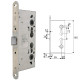 Cerradura Tesa Antipanico Cf60 /65 mm. frente Zincado