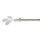 Barra Cortina Extensible Metal Ø 19 mm. Extensible 1,1 / 2,0 Metros Marfil Oro Laurel Sin Anilla