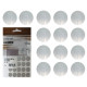 Tapatornillos Adhesivos Gris Metalizado. (Blister 20 unidades)