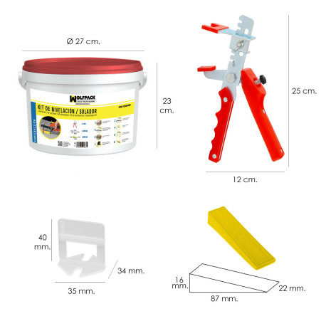 Kit Nivelador Solador (Pistola, calzos y cuñas)