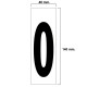 Numero Adhesivo 46x140 mm.   Nº 0